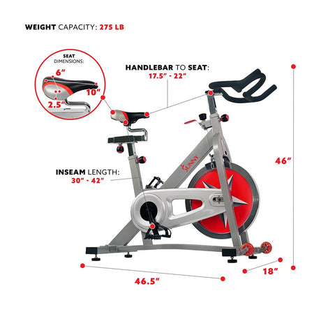 Image of Sunny Health & Fitness Pro Indoor Cycling Bike