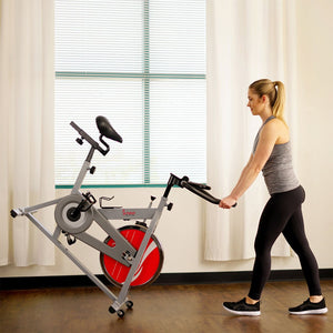 Sunny Health & Fitness SF-B1001S Indoor Cycling Bike - Silver