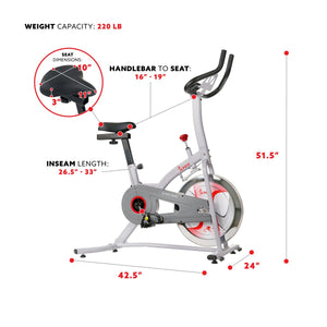 Sunny Health & Fitness Indoor Cycling Bike with Magnetic Resistance