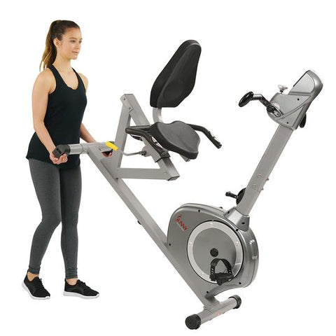 Image of Sunny Health & Fitness Recumbent Bike with Arm Exerciser