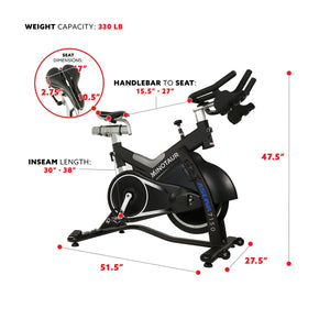 ASUNA Minotaur Magnetic Commercial Indoor Cycling Bike
