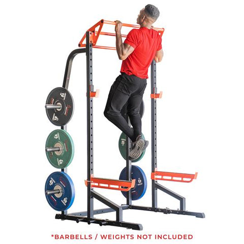 Image of Sunny Health & Fitness Power Zone Half Rack Heavy Duty Performance Power Cage with 1000 LB Weight Capacity – SF-XF9933