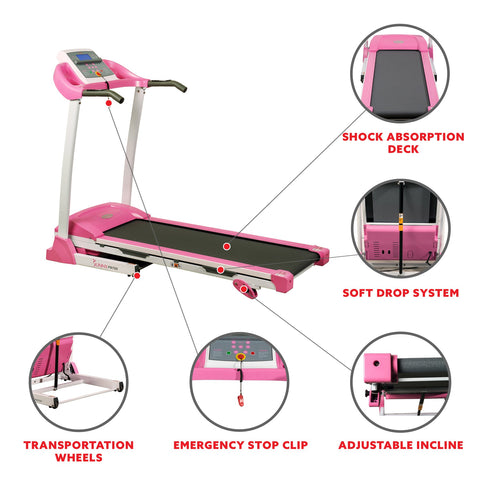 Image of Sunny Health & Fitness P8700 Pink Treadmill